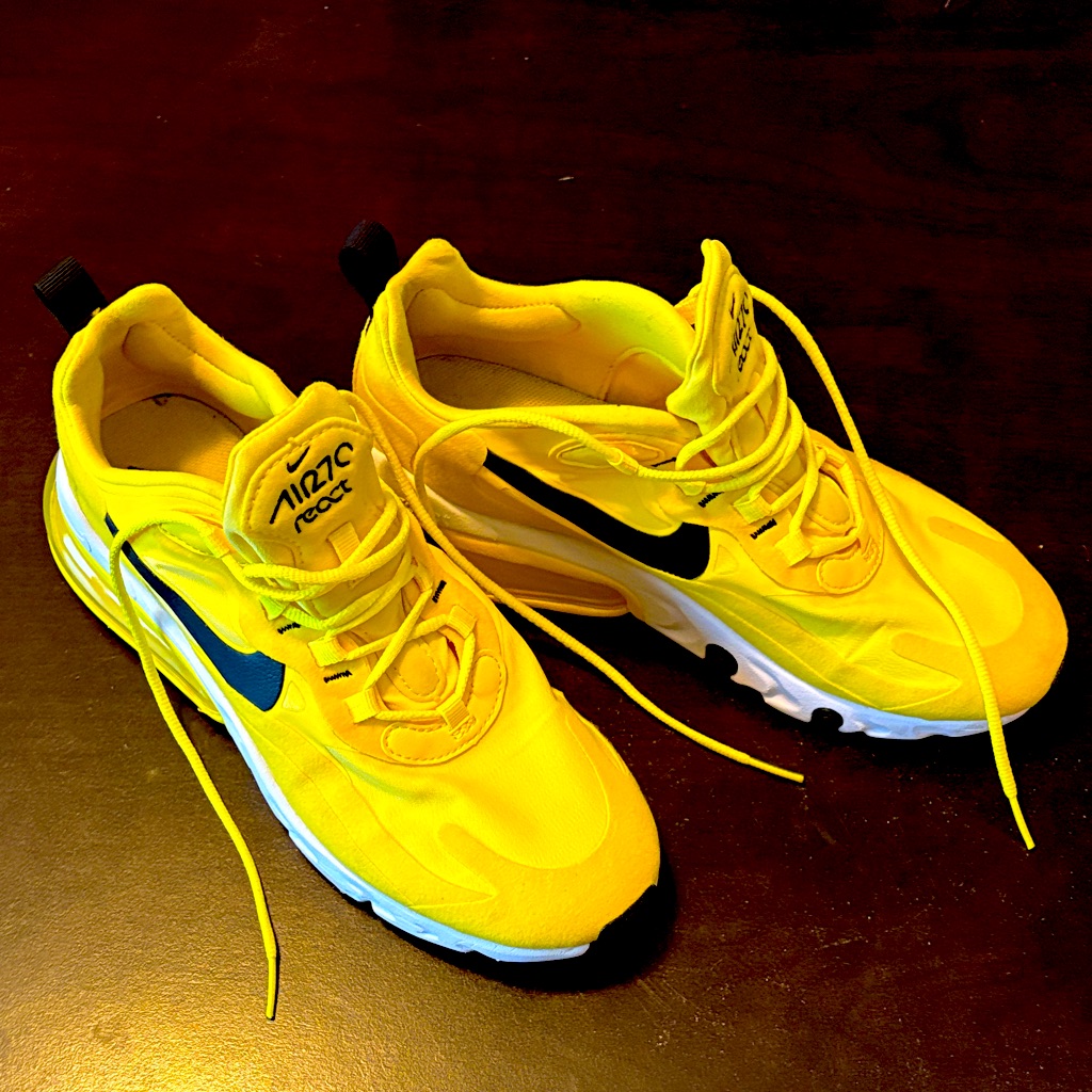 Nike Airmax Sneakers In Vibrant Yellow And Black